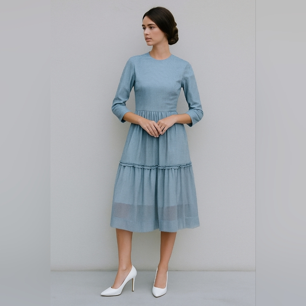 C&M Collection Light Gray Dress Size S‎